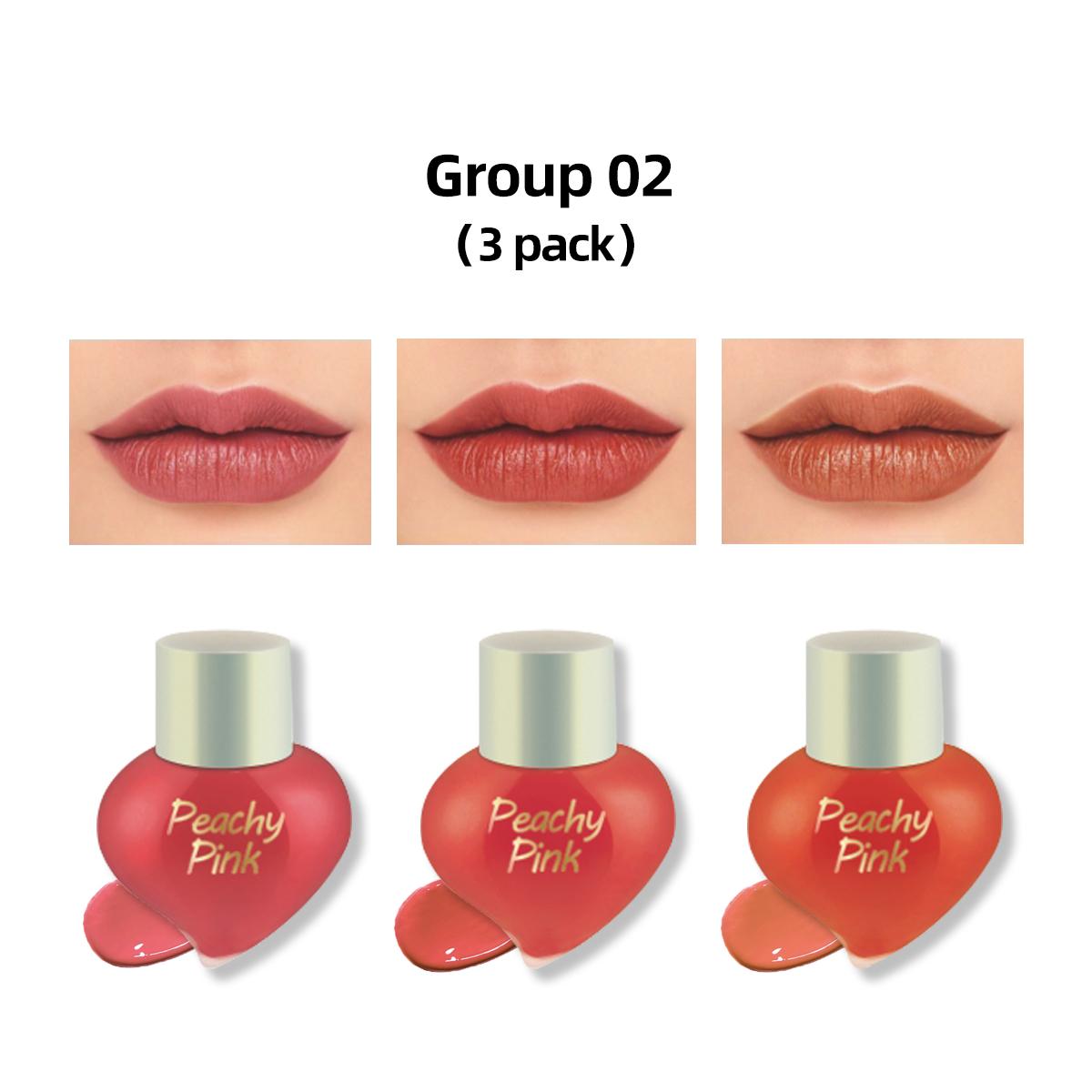 

3 шт./компл. матовый блеск для губ в форме сочного персика, водостойкая жидкая помада 3,5 г x 3 шт.