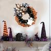Haobei Halloween Burlap Bow Ghost Wreath for Front Door - New Christmas Decoration