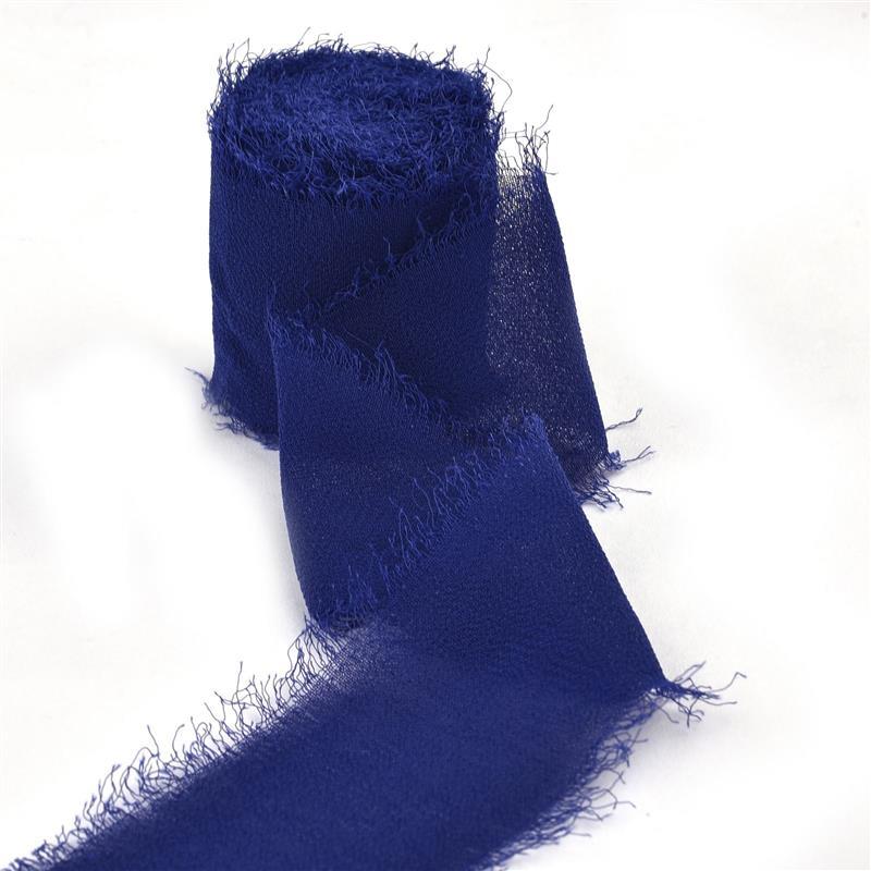5M Handgefertigtes Ausgefranstes Satin Chiffon Seidenband Für Hochzeitseinladung Verpackung Sträuße Geburtstagsfeier Dekorationen Geschenke