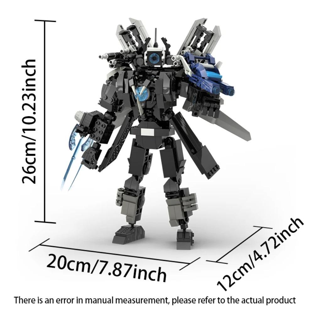 MOC Skibidi Toileted Giant Titan TVman Upgrade Speakerman Building Blocks Action Figure Model Construction DIY Bricks Toy Fan