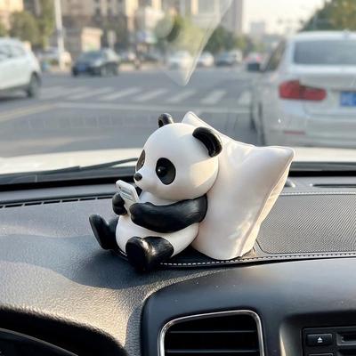 Cartoon Panda Ornament Car Ornament Home Decor Car Dashboard Easter Decoration Ornament Suitable For Desktop Ornament