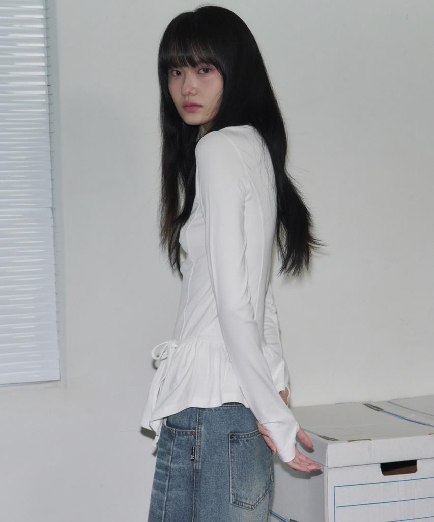 Ledeoli Ruffle Layered Long Sleeve [Black]