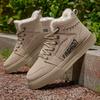 Men's outdoor winter casual plus size high top shoes fashion comfort shoes slip-resistant wear-resistant thick soled cotton shoe