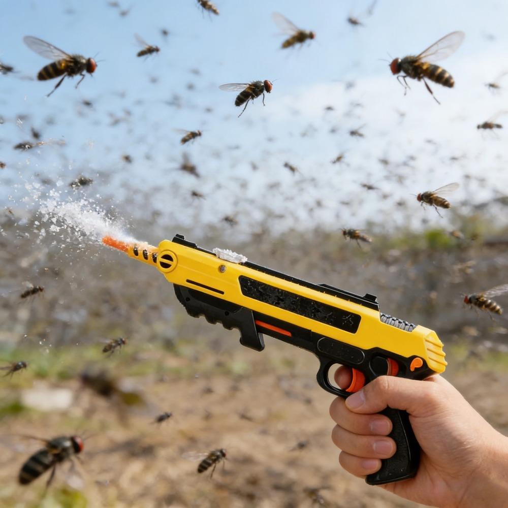 Salt Gun Upgraded accurate Aiming Fly and Mosquito Killer Adult Simulation Fly Killer Flie New Shooting Game Plastic