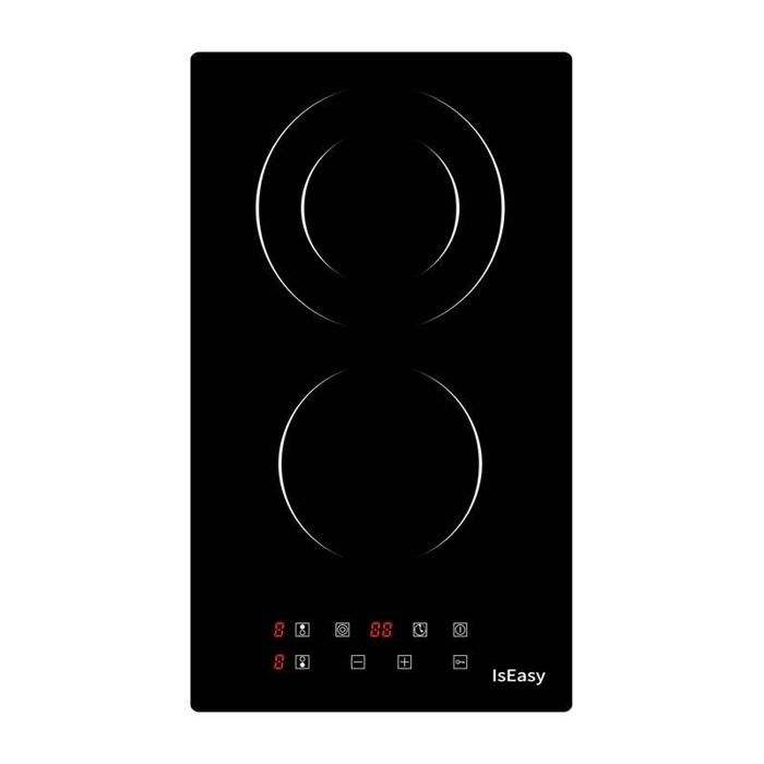 Table de cuisson vitrocéramique - ISEASY - LT2V-15 - 2 zones - 9 niveaux de puissance - 1200W/2000W