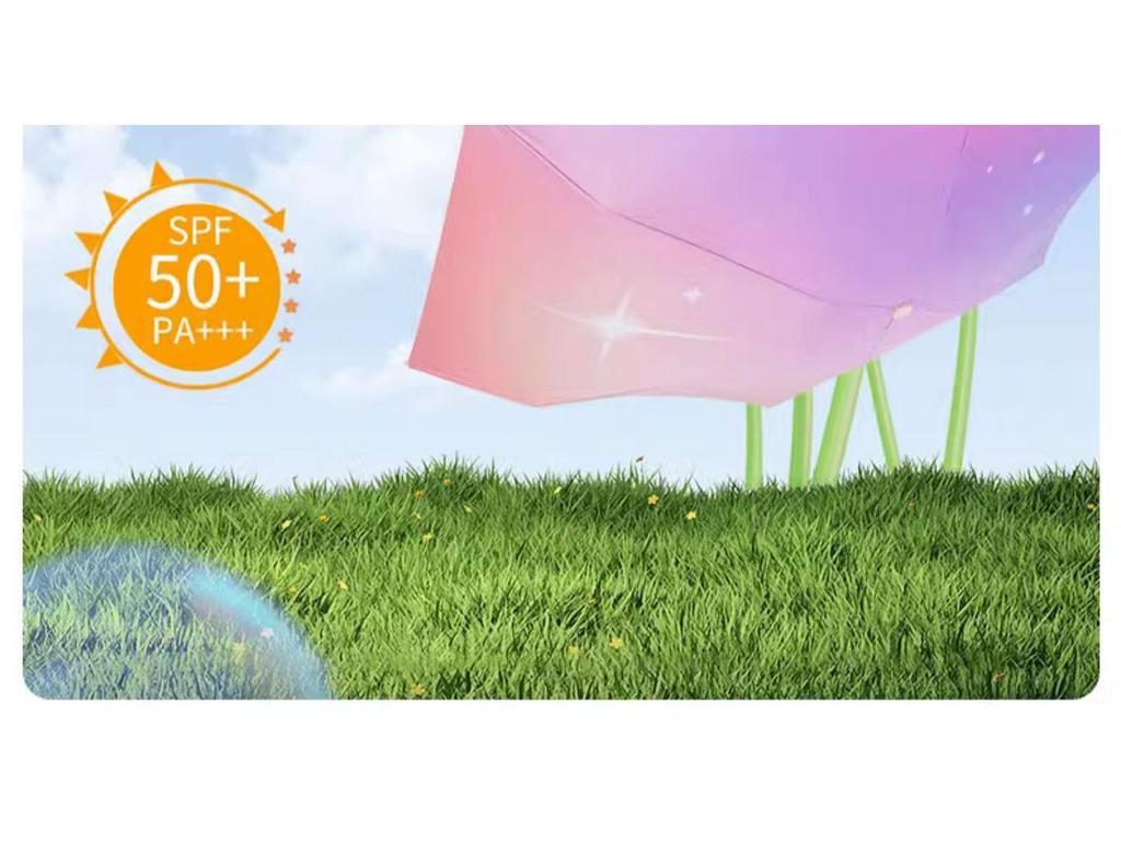 Mamoru Sunflower Ultralight Compact Sun & Rain Umbrella - Portable Sunscreen Parasol