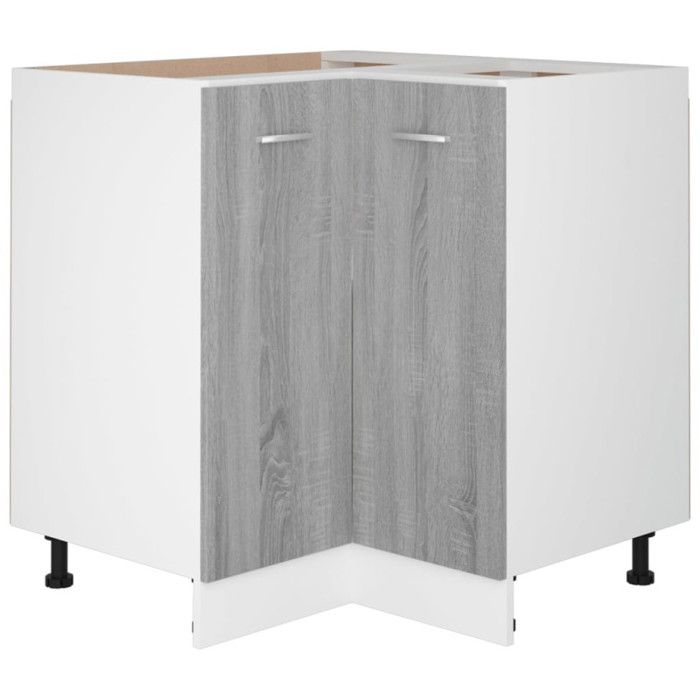 VidaXL Meuble de cuisine "Lyon" Gris Sonoma 75,5 x 75,5 x 81,5 cm Bois d'ingénierie 815583