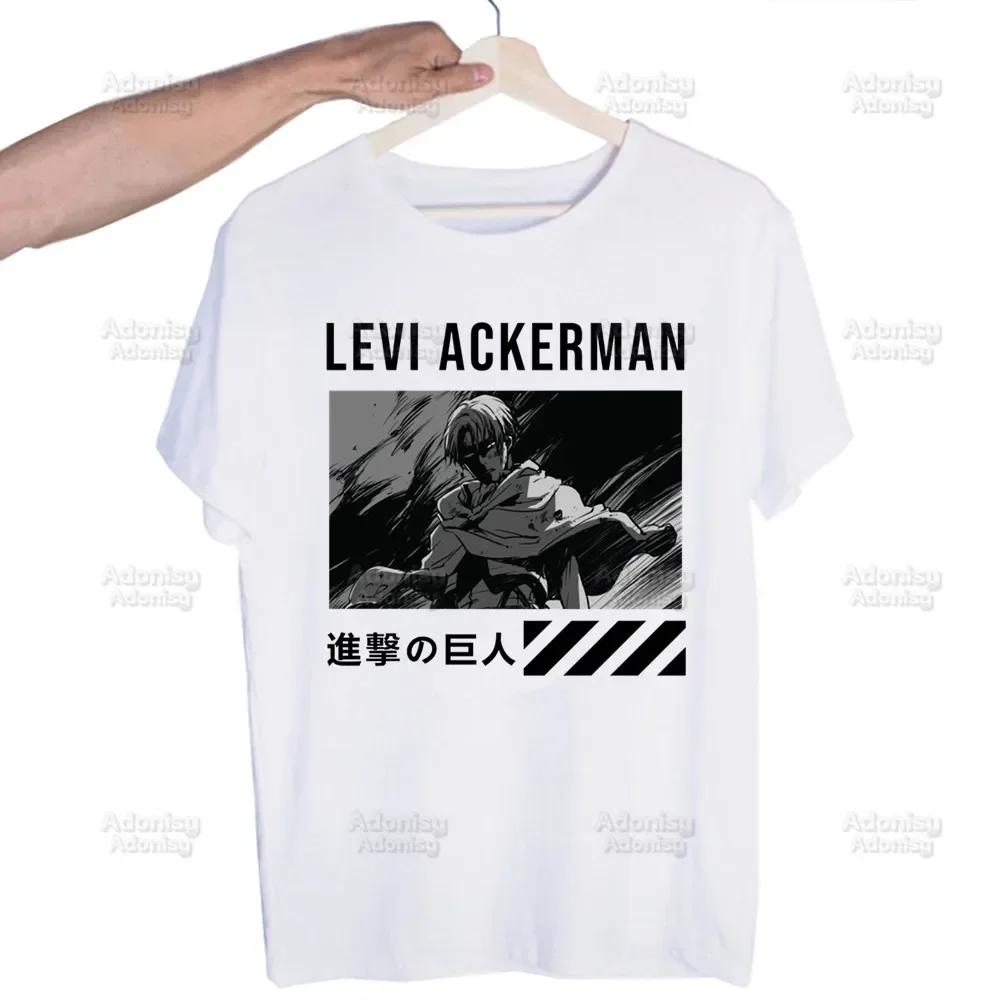 Anime Attack On Titan Pánské tričko Módní tričko Léto Pánské Novinka Krátký rukáv Levi Ackerman Oko tričko Pánské Vtipné topy