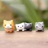 6Pcs/Set Funny Neko Atsume  Meow Mochi Dango Cat Flower Pot Micro Landscape Mini Doll