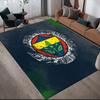Fenerbahce Flannel Pattern Square Carpet,Area Rug,Carpet Rug for Living Room Bedroom Sofa Playroom Decor,Non-slip Floor Mat