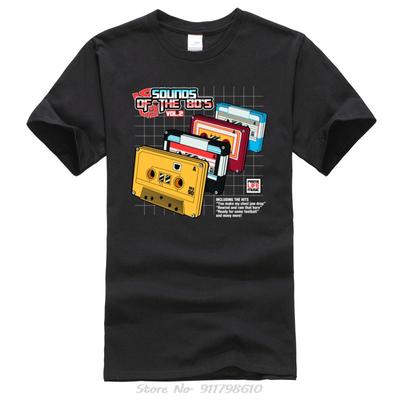 Punk Vintage Kleding T-shirt Sounds Jaren 80 Cassetteband O-Hals T-shirt Gepersonaliseerde Korting Grappig T-shirt Muziek Liefde