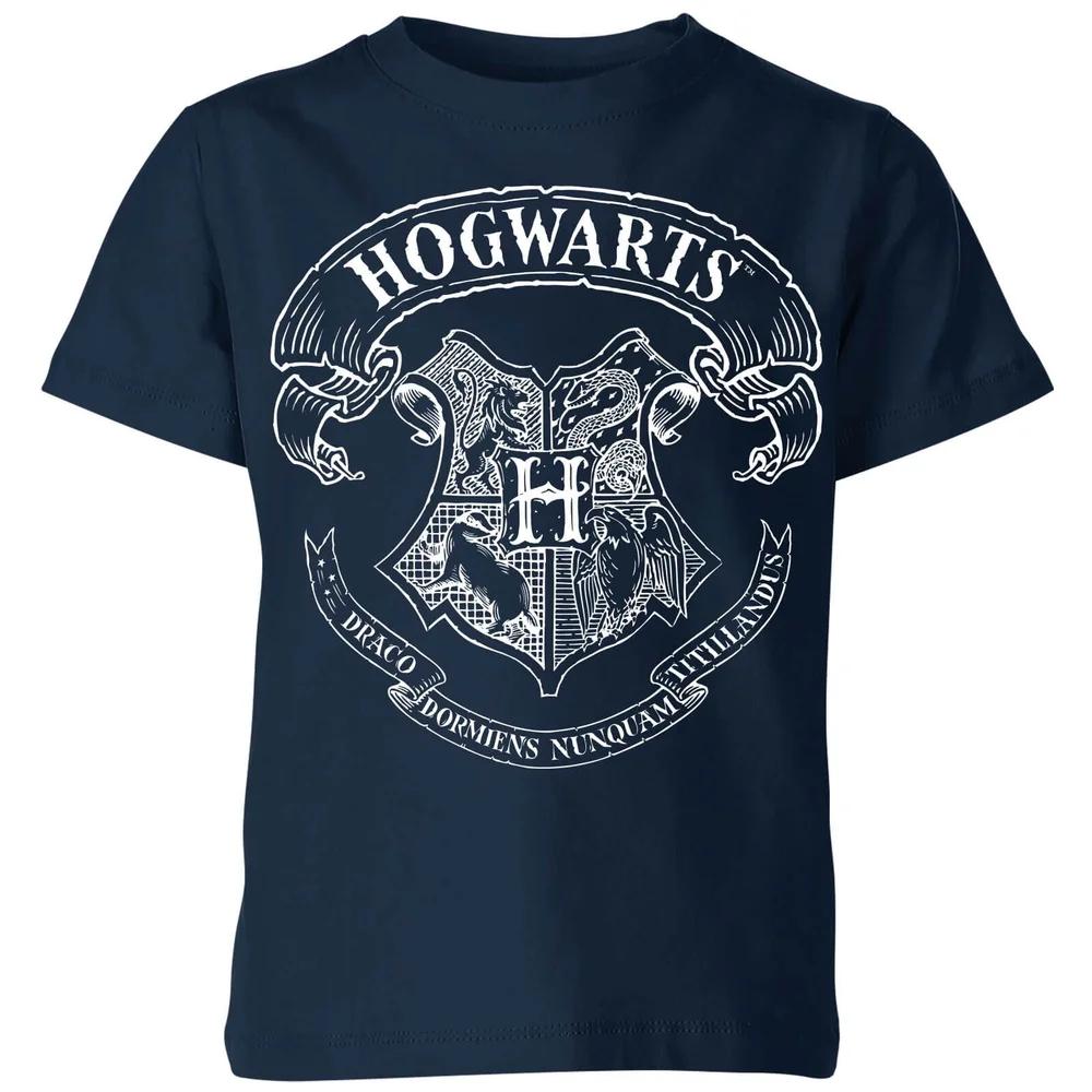Harry Potter Hogwarts Crest Kids  T-Shirt - Navy - 3-4 Years 100