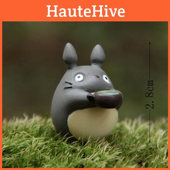 Tea Cute Cartoon Drinking Totoro Mini Model For Micro Landscape Decoration Prop