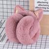 Cute Rabbit Design Animal Ear Earflap Hat Thickened Foldable Design Beanie Cap Cartoon Pattern Korean Style