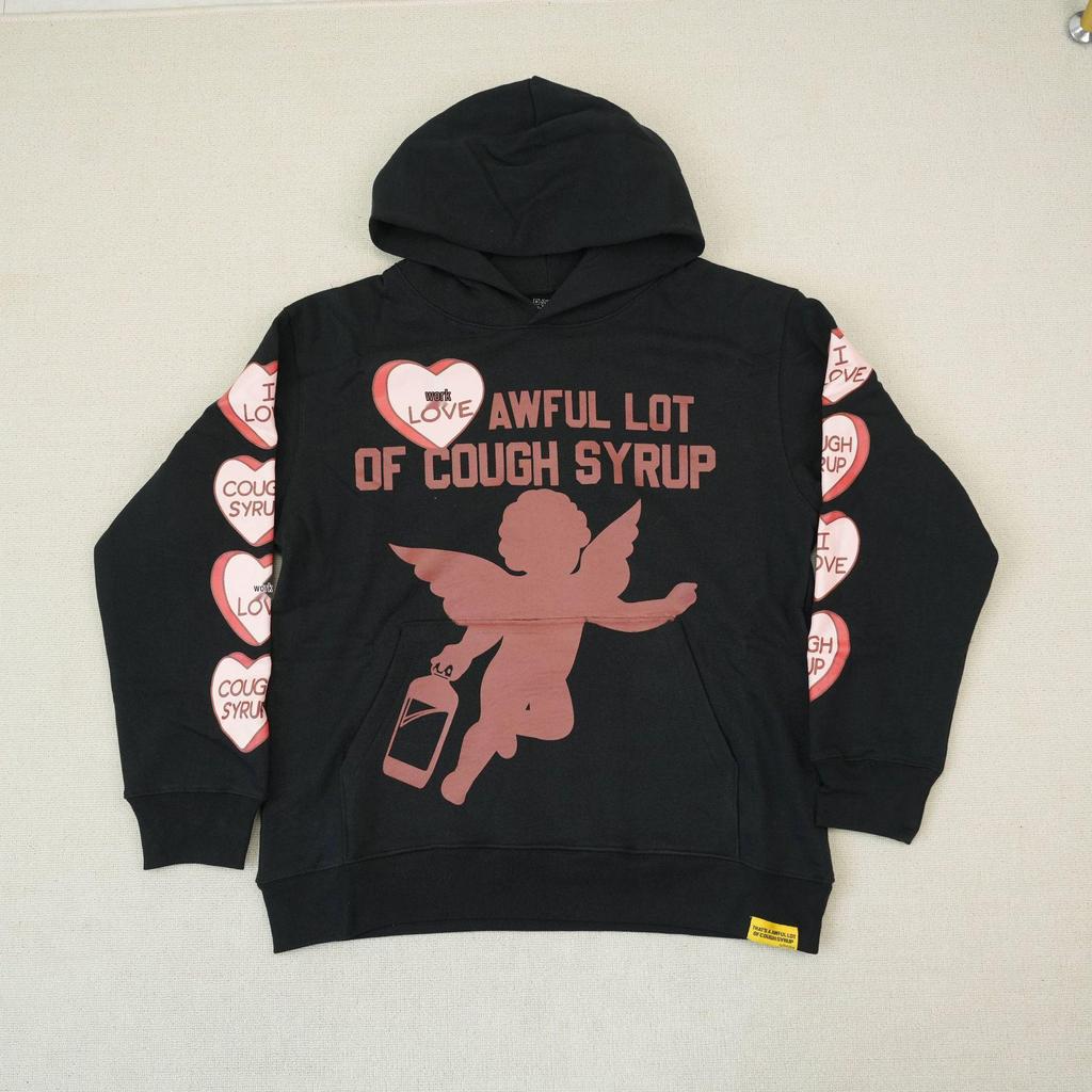 "That's an Awful Lot of Cough Syrup" Anime Print Hoodie for Men - Trendy Brand Original Label.