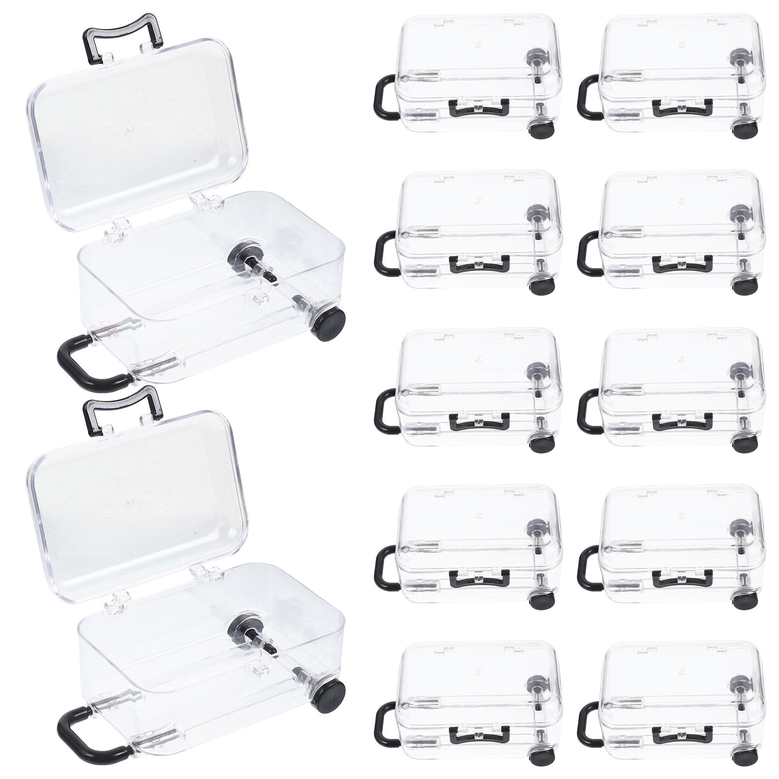 

12 шт. чемодан на колесиках, свадебные коробки для конфет, подарочные коробки для вечеринок, мини-чемодан, детские подарки, десерт для невесты чёрный