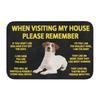 Please Remember Staffordshire Bull Terrier House Rules Doormat Mat Anti-Slip Kitchen Bath Living Room Entrance Rug Carpet