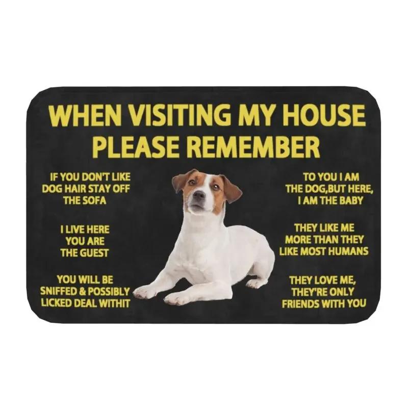 Please Remember Staffordshire Bull Terrier House Rules Doormat Mat Anti-Slip Kitchen Bath Living Room Entrance Rug Carpet