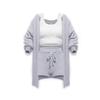 2026 Autumn/Winter Knit Plush Long-Sleeve Jacket, Vest, Shorts, and Three-Piece Set