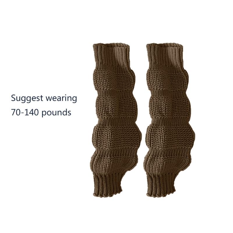 Japanese Student Leg Warmer Footless Socks for Women Girls Scrunch Lantern Boot Covers Solid Color Loose Leg Sleeves