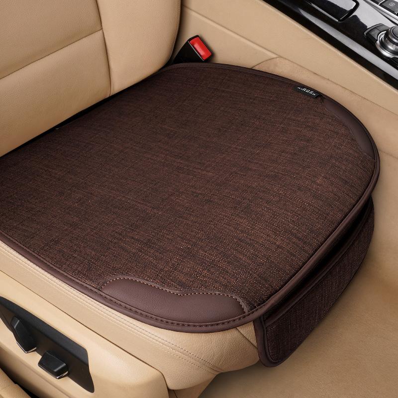 High-quality Universal Linen Car Seat Cushion Four Season Single Piece Butt Support Three Piece Set for Rear Seats