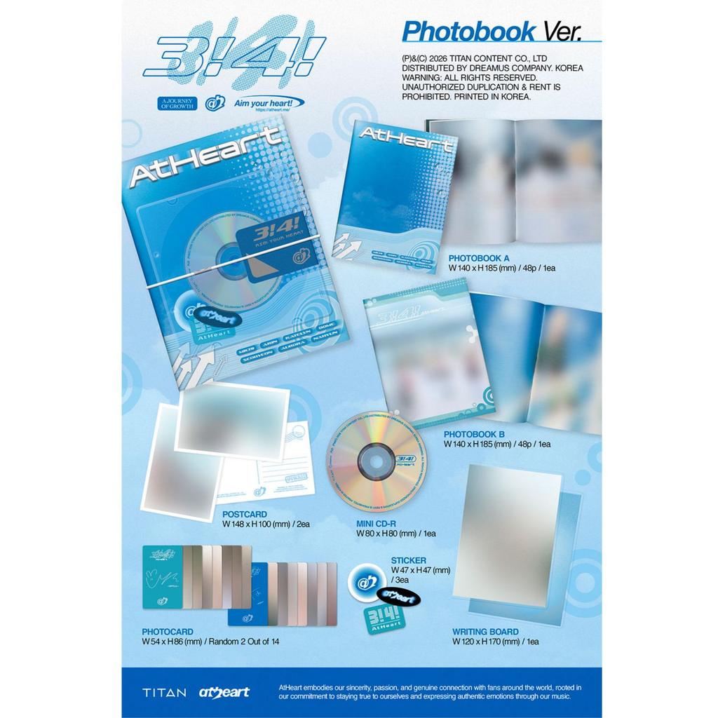 [POB] AtHeart - Single [3!4!] (Photobook / Jewel Case ver.)