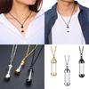 Practical Sturdy Stainless Steel and Glass Pendant Necklace Charm Pendant for Hair Keepsakes and Memorial Purposes