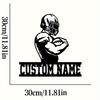 Custom Steel Basketball Athlete Wall Sign with Personalized Family Name - Sturdy Metal Decor for Indoor & Outdoor, Custom Wall Sculpture