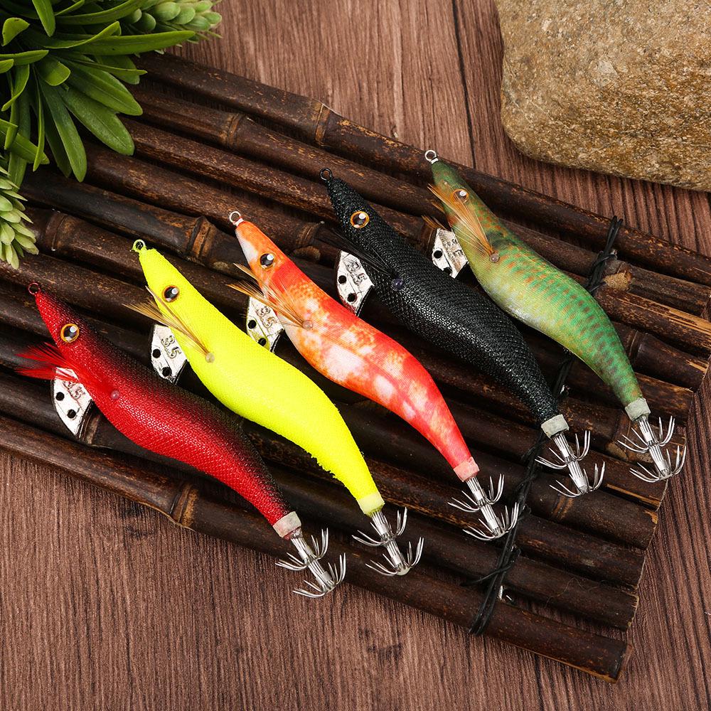 FSDZSO Luminous Squid Lure Size 3.5/3.0/2.5 with Lead Head for Fast Current and Deep Water.