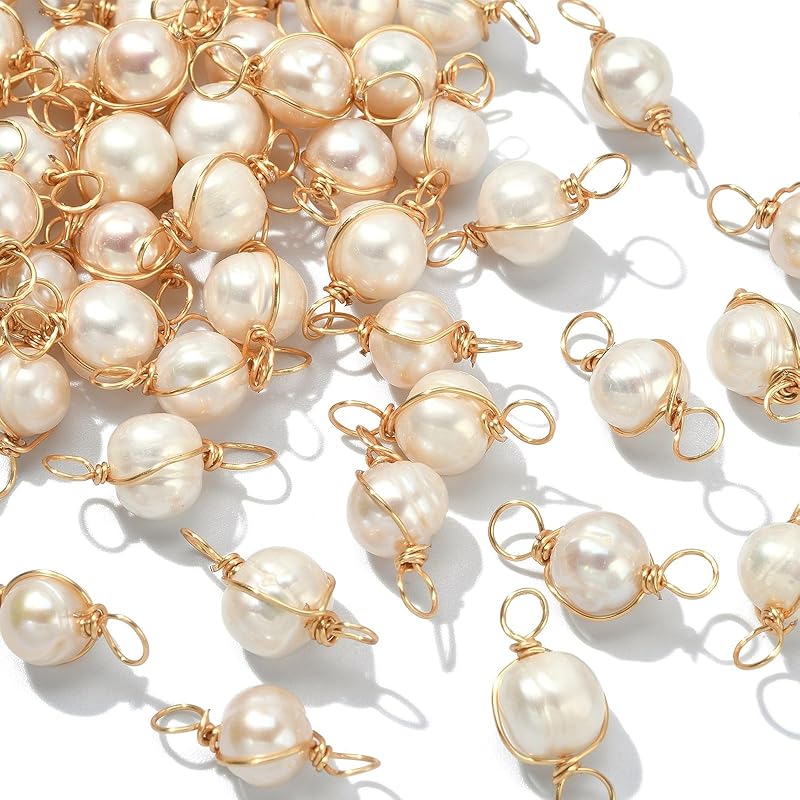 Airssory 100 Pcs Ocean Life Charms Natural Cowrie Shell Charms for Earring Bracelet Necklace Jewelry DIY Craft Making