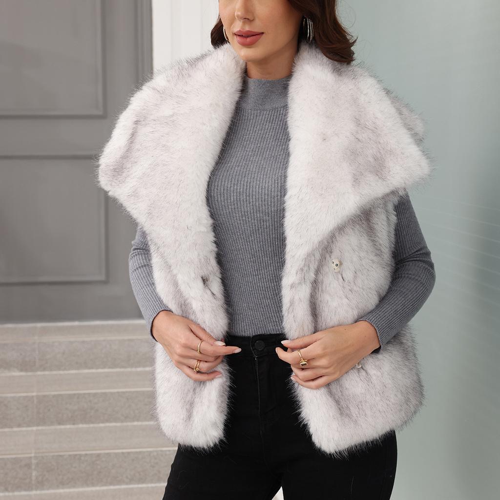 Women's Fashion Waistcoat Sleeveless Lapel Coat