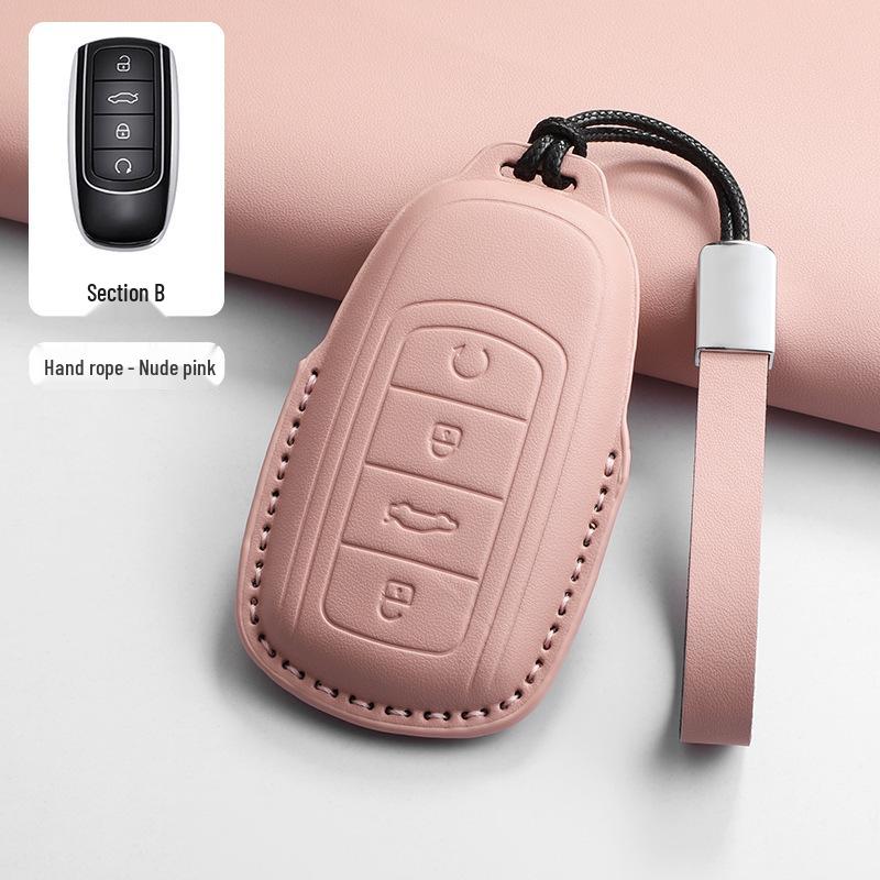 Chery Key Case for Tiggo 8, Tiggo 9, Arrizo 5, Tiggo 7 - Alcantara Key Bag with Buckle