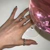 Mosxe [925er Silber] Strahlender Perlenring (2 Farben)