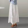 Half-body Skirt Women Lace Hollowed Out Casual High Waist Lace Comfortable Cotton Half Skirt