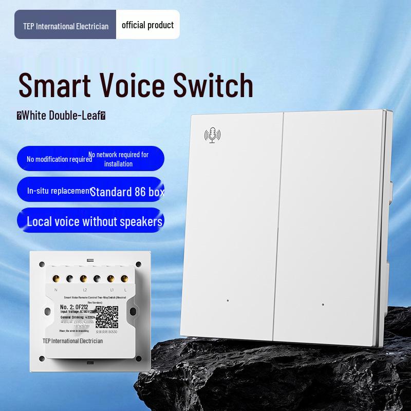 Smart Voice-Controlled Wireless Light Switch Panel