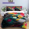 Cat Head Pattern Bedding Quilt Set  Home Decoration  Gift (1 * duvet cover + 2 * pillowcase  without core)