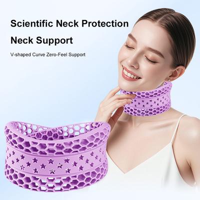 Měkká silikonová podpora krku Nastavitelná podpora krku Cervikální chránič krku pro úlevu při spánku Bolest krku Prodyšná podpora krku