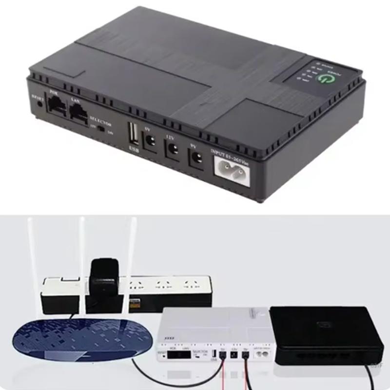DC UPS Battery Backup 10400mAh 5V 9V 12V 2A 15V 24V 1A Output Uninterruptible Power Supply 85‑265V UPS Battery Backup hot sell