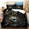 Slayer Heavy Metal Band Music Set povlečení,Povlak na přikrývku Souprava na přikrývku Povlak na polštář,King Queen Size Ložní souprava pro chlapce