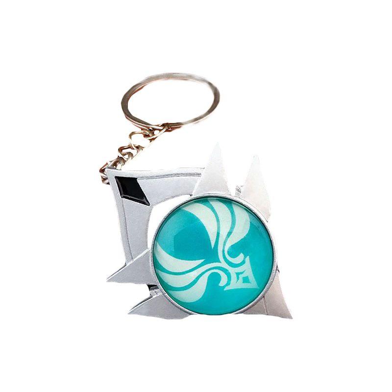 Seven Impact Genshin Elements Keychain Geo Anemo Electro Dendro Hydro Pyro Cryo