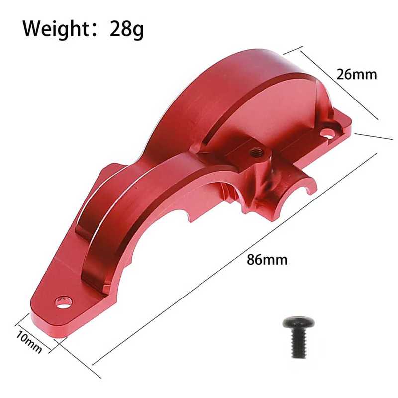 Metal Motor Gear Cover for Tamiya TT02 TT-02 1/10 RC Car Upgrade Parts Accessories