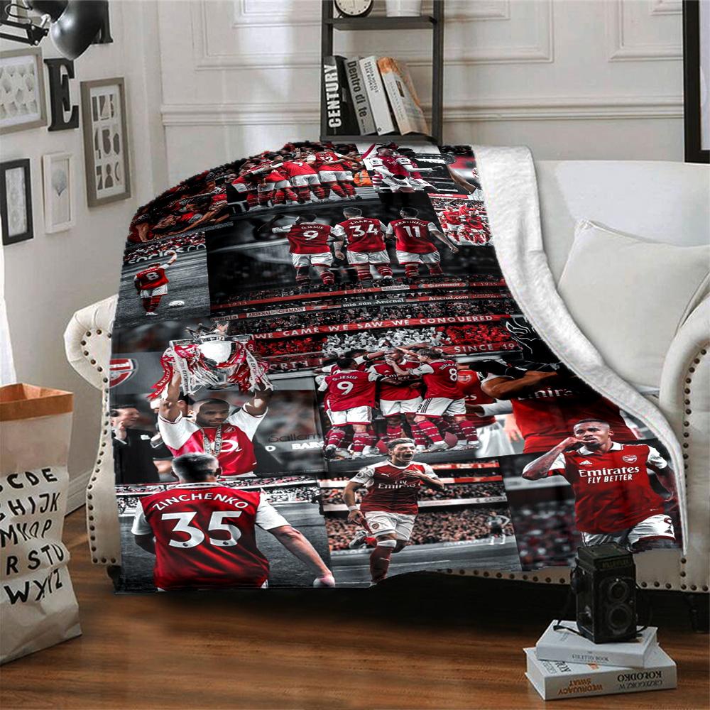 Arsenal Football Player Blanket Comfortable Suitable for Chair Couch Office Chair for All Seasons Stylish Decor Perfect Gift for Relatives and Friends