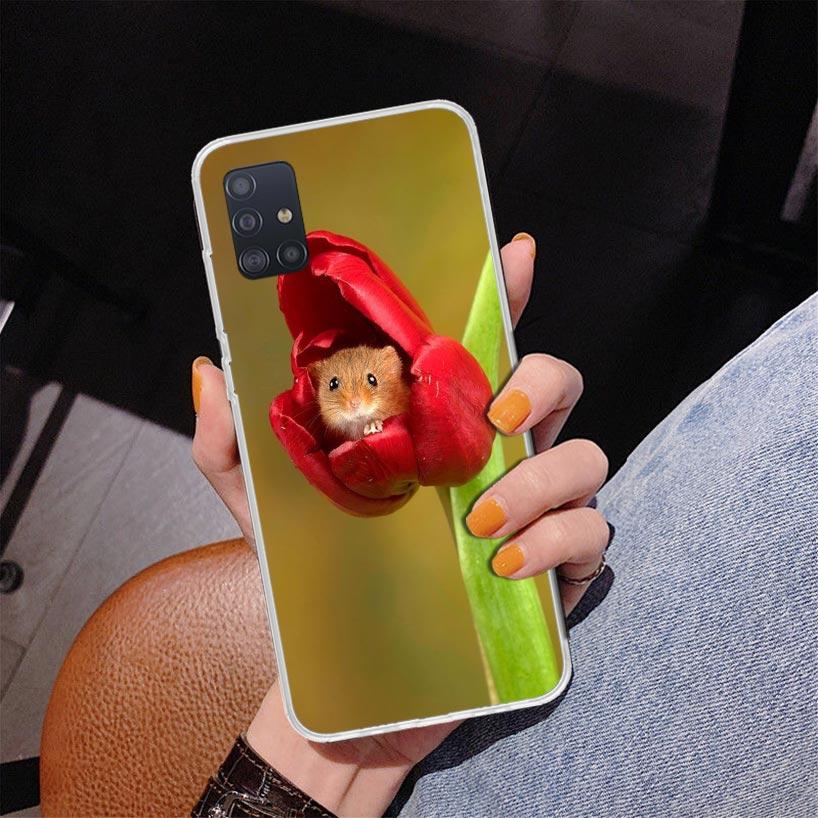 Cute Lovely Pet Hamster Phone Case For Samsung Galaxy A52 A32 A22 A12 A51 A31 A50S A30S A20S A10S Note 20 Ultra 10 Plus S10 A72