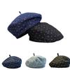 New Polka Dot Denim Beret Children Show Their Faces Small Spring Summer Retro Painter Hat Japanese Versatile Hat