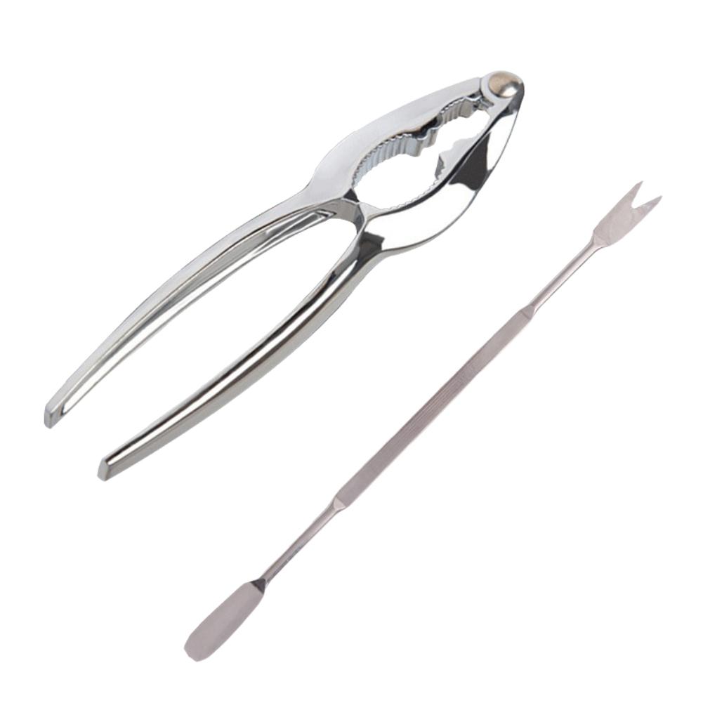 1 Set Stainless Steel Crab Fork Seafood Tools Lobster Cracker Forks Nut Cracker Shell Claw Lobster Shellers Crab Leg Cracker Kit