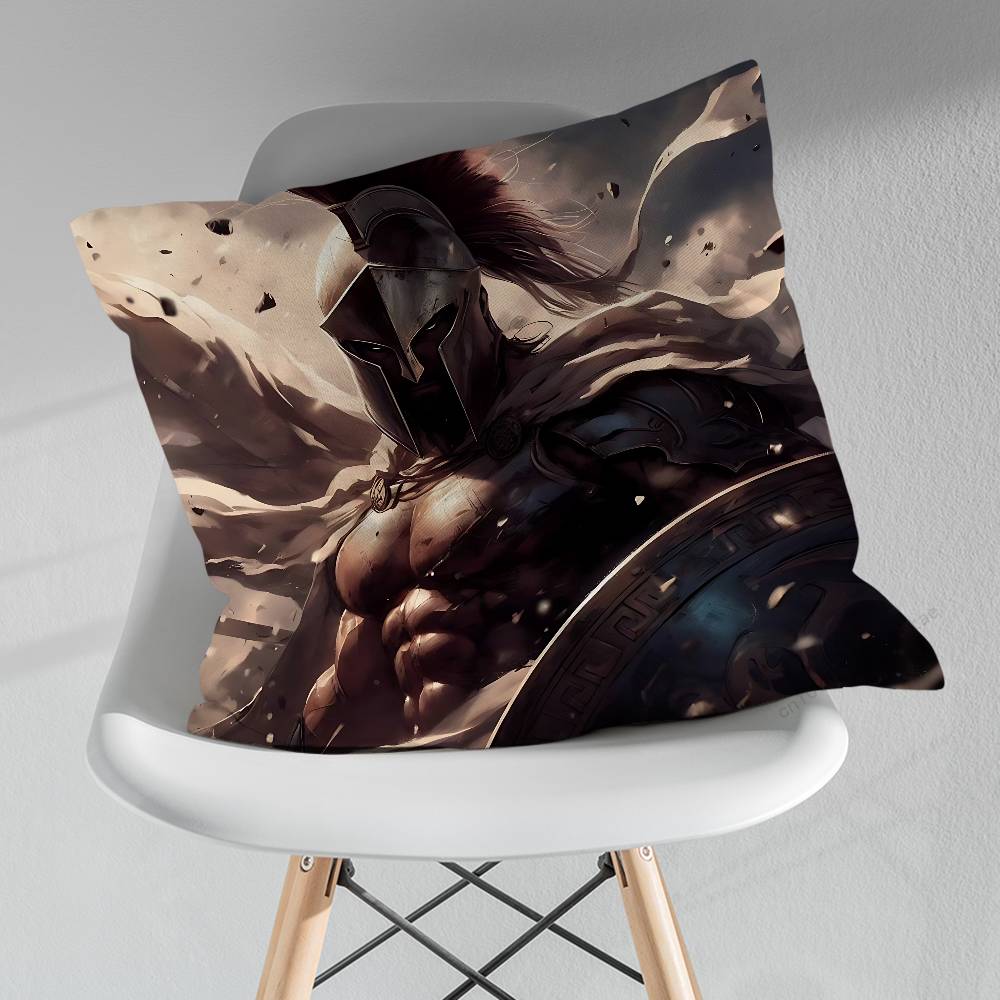 Cool Art Sparta Warrior Pillowcase for Sofa Room Office Decor Printing  Merchandise AllMatch Cushion Cover