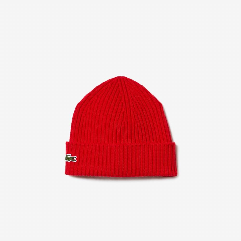 

LACOSTE Шерстяная шапка в рубчик RB0001 53N 240