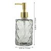 Glass Press Pump Empty Bottle Set 400Ml Refillable Shampoo Soap Dispenser Bathroom Kitchen Hand Lotion Storage Container