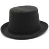 Roll Brim Fedora Cap Flat Top Hat Adult Unisex Magician Hat Masquerade Balls Cap