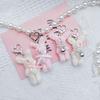 Key Holder for Students Heart Rabbit Keyring Phone Lanyard Mobile Phone Strap